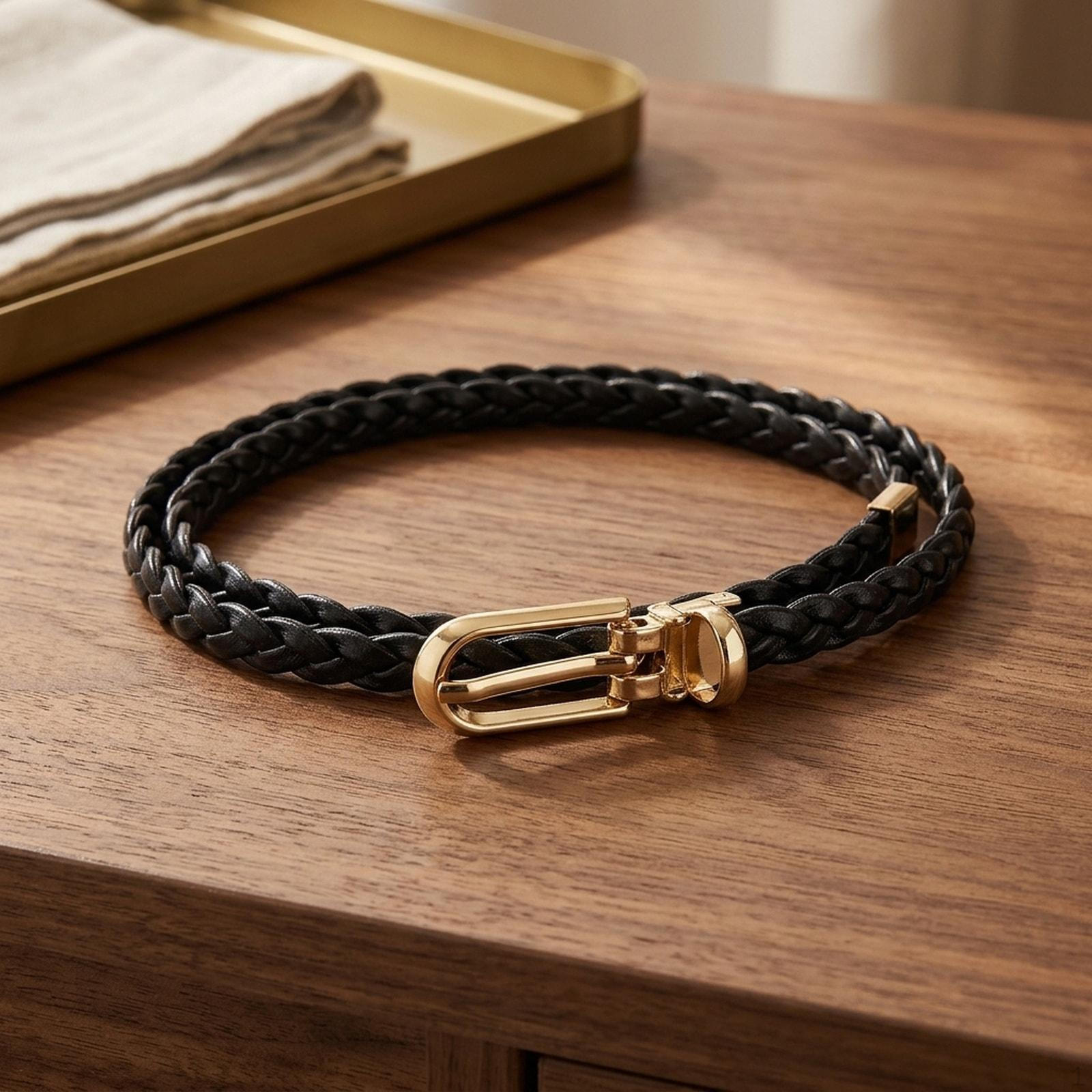 

A Stylish Women s Belt Made of PU, Ideal for Trousers, Skirts And Dresses. чёрный