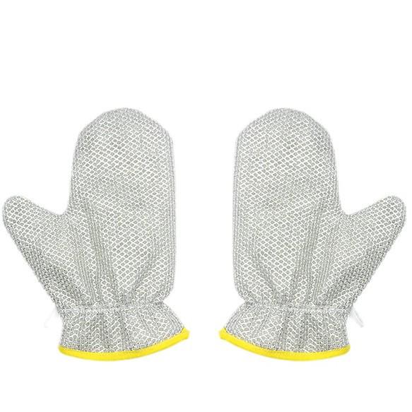 Oil-Proof Silver Wire Dishwashing Gloves: Multifunctional Cleaning for Autumn & Winter