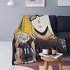 Haikyuu - Tsukishima Manga Decke Weiche Warme Flanell Überwurfdecke Bettwäsche für Bett Wohnzimmer Picknick Reisen Zuhause Sofa