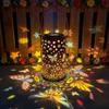 Colorful Solar Floral Lantern Outdoor Metal Hummingbird Solar Light Waterproof Butterfly