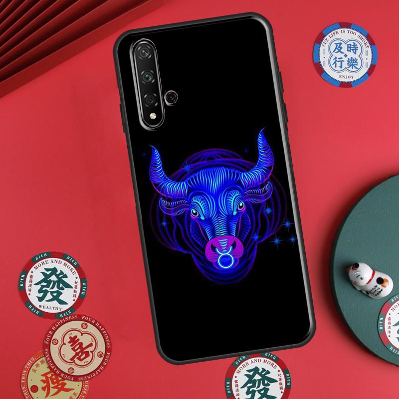 Neon Zodiac Signs For Huawei P60 Pro P30 P40 Lite Nova 7i 8i 11i 12i 12s 10 9 SE Y90 Y60 Y70 Y72 Y61 Y91 Case