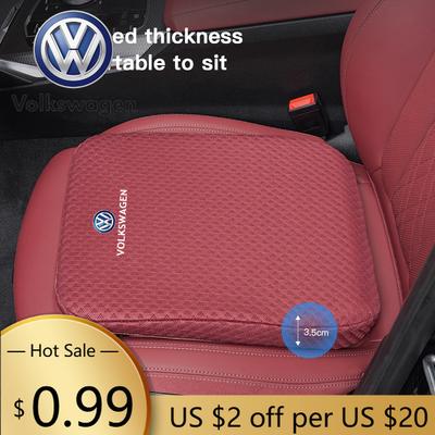 For VOLKSWAGEN VW Car Height Increasing Seat Cushion Thick Pad Soft Mat For Volkswagen Polo Golf Tiguan Passat Touran Transporte