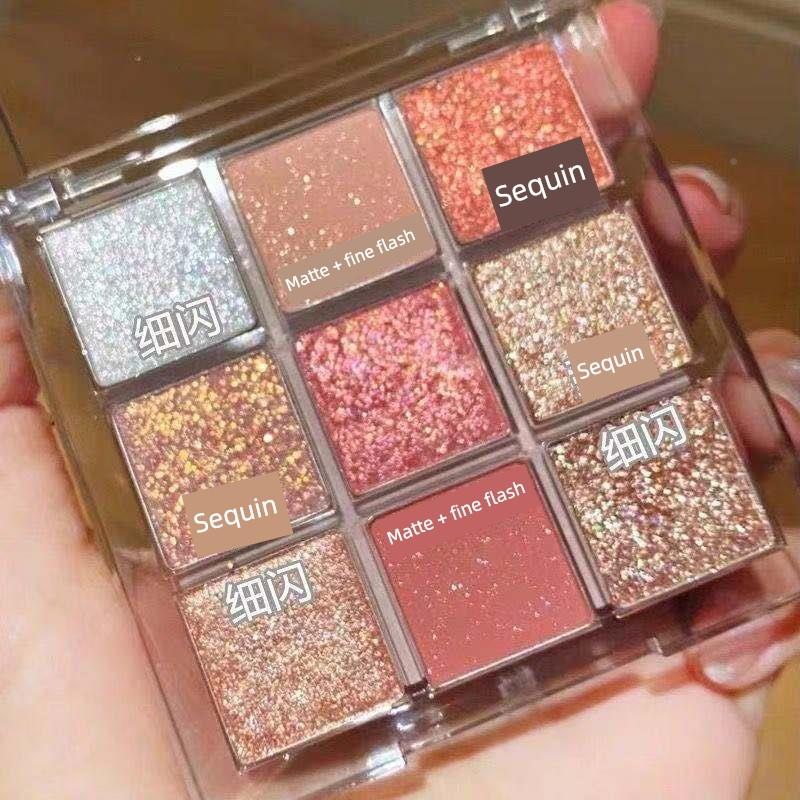 Diamond In the Debris Petals Heyin Rose Eye Shadow Plate Shimmer Matte Blush Highlight Makeup Palette Earth Pink Brown Series Genuine Goods