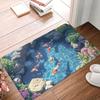 3D Vibrant Koi Fish Doormat Non-Slip Kitchen Bath Mat Bedroom Balcony Floor Door Entrance Carpet Rug
