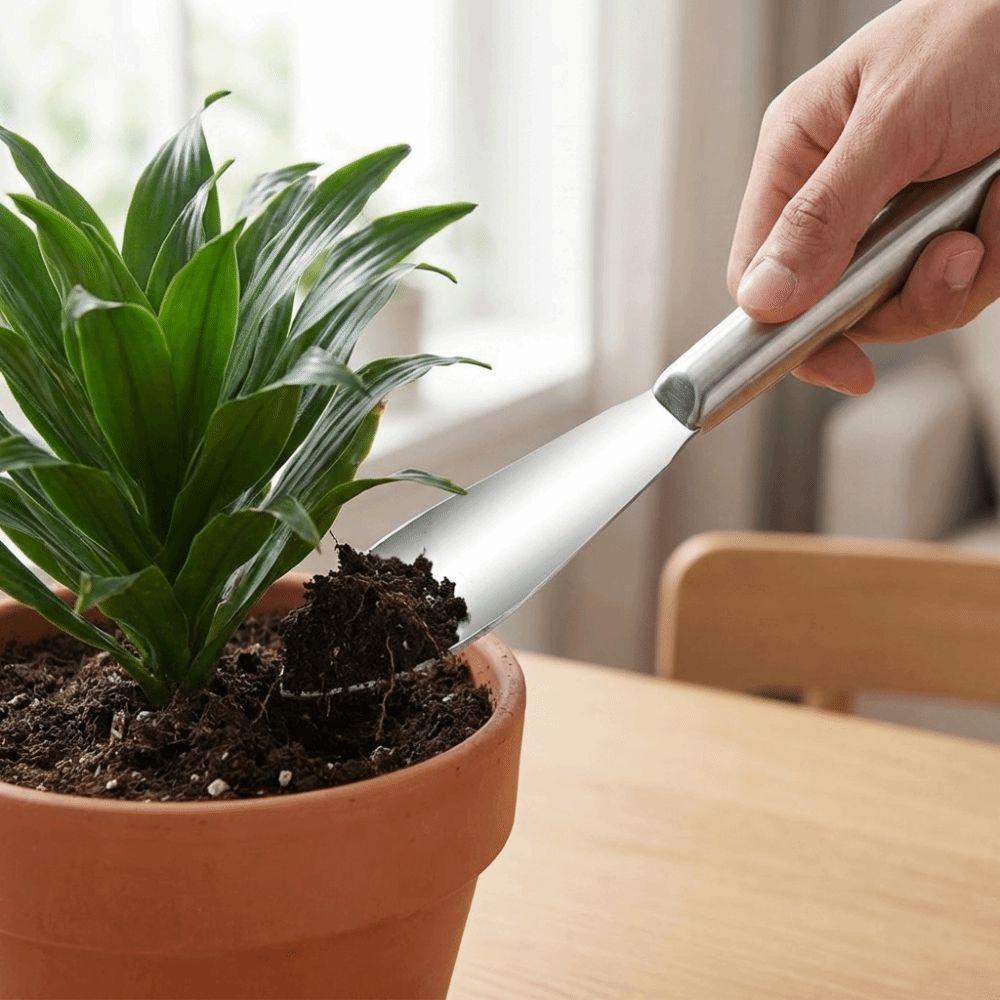 Thickened Stainless Steel Shovel Rustproof Transplanting Tool Garden Shovel Hanging Hole Labor-saving Planting Shovel