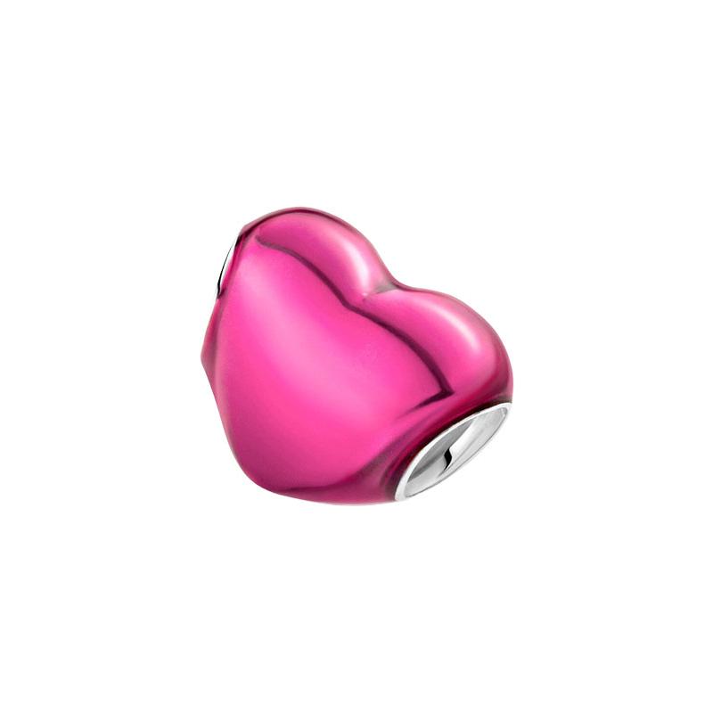Pandora Metallic pink heart charm 799291C03