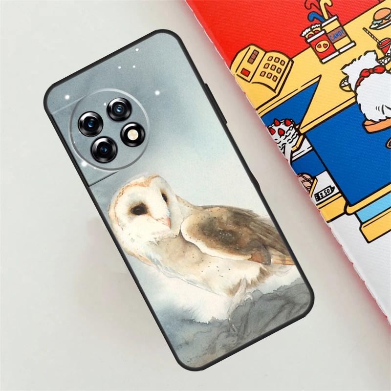 Owl Watercolor Animal Case For OnePlus Nord CE 4 3 2 Lite N10 N20 N30 OnePlus 12 11 9 10 Pro 10T 9R 10R 12R Cover