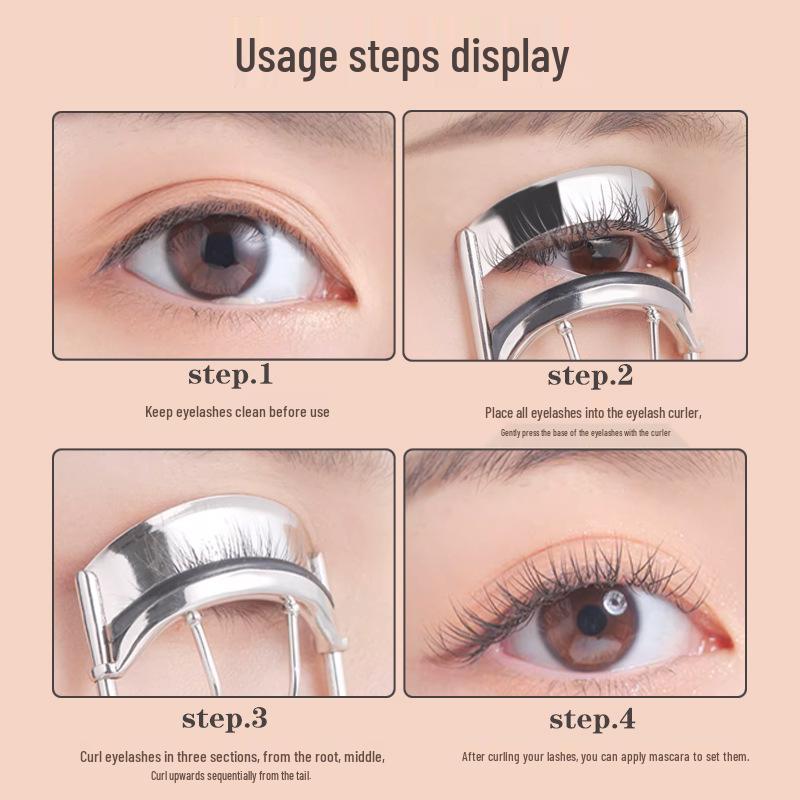 Compact Eyelash Curler: Natural Curl, Long-Lasting Hold, Lash Protection, Perfect for Beginners, Portable Design.