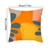 45X45Cm Color Orange Abstract Geometric Leaf Lines Pillowcase Cozy Sofa Seat/Back Cushion Cover Home Decor Throw Pillows Case