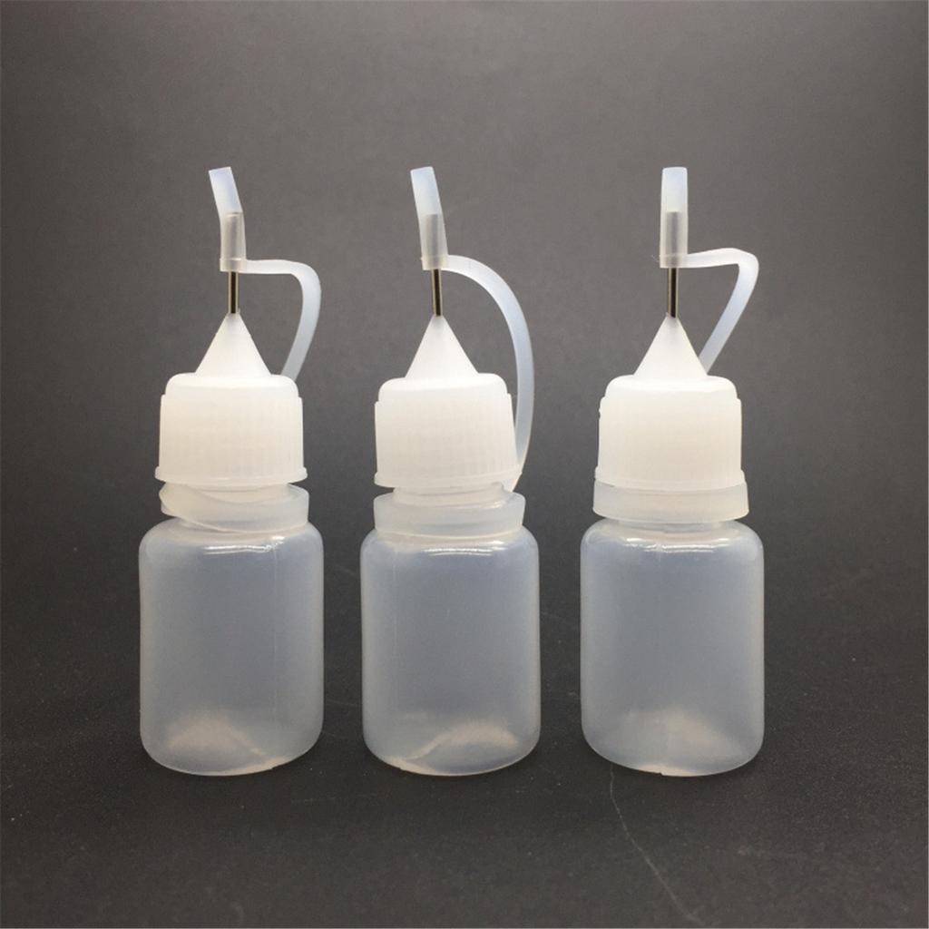 10Pcs Precision Needle Tip Applicator Bottles 5/10ml Needle Tip Squeeze Bottle for Glue Ink Liquid Acrylic Painting