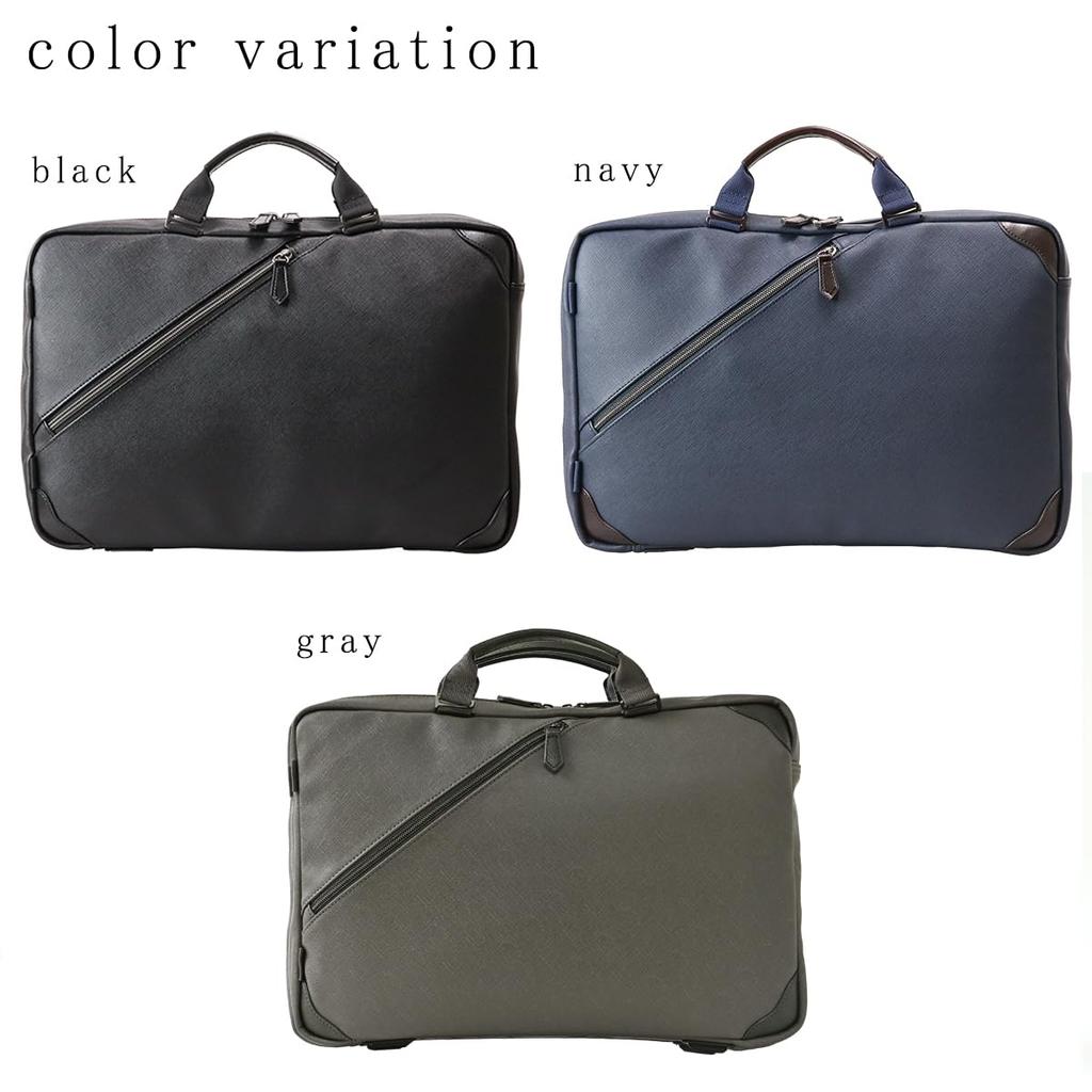 Bolsa de Negócios Masculina Zario, Tamanho A4, Couro Sintético Estilo Saffiano, Mochila de Negócios Versátil 2 Vias para o Dia a Dia [ZA-1008] (Marinha)