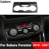 Car Center Air Condition Switch Button Panel Cover Trim For Subaru Forester SK    Carbon Fiber Interior Accessories