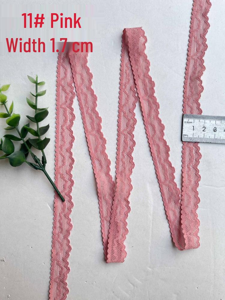Elastic Lace Trim for Lingerie In Black, White, Red, Yellow, Pink, and Light Green - Perfect for DIY Sewing and Garment Accessories