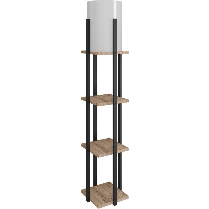 Lampadaire D BY M.RED Natural Black - MDF - Design contemporain - Eclairage