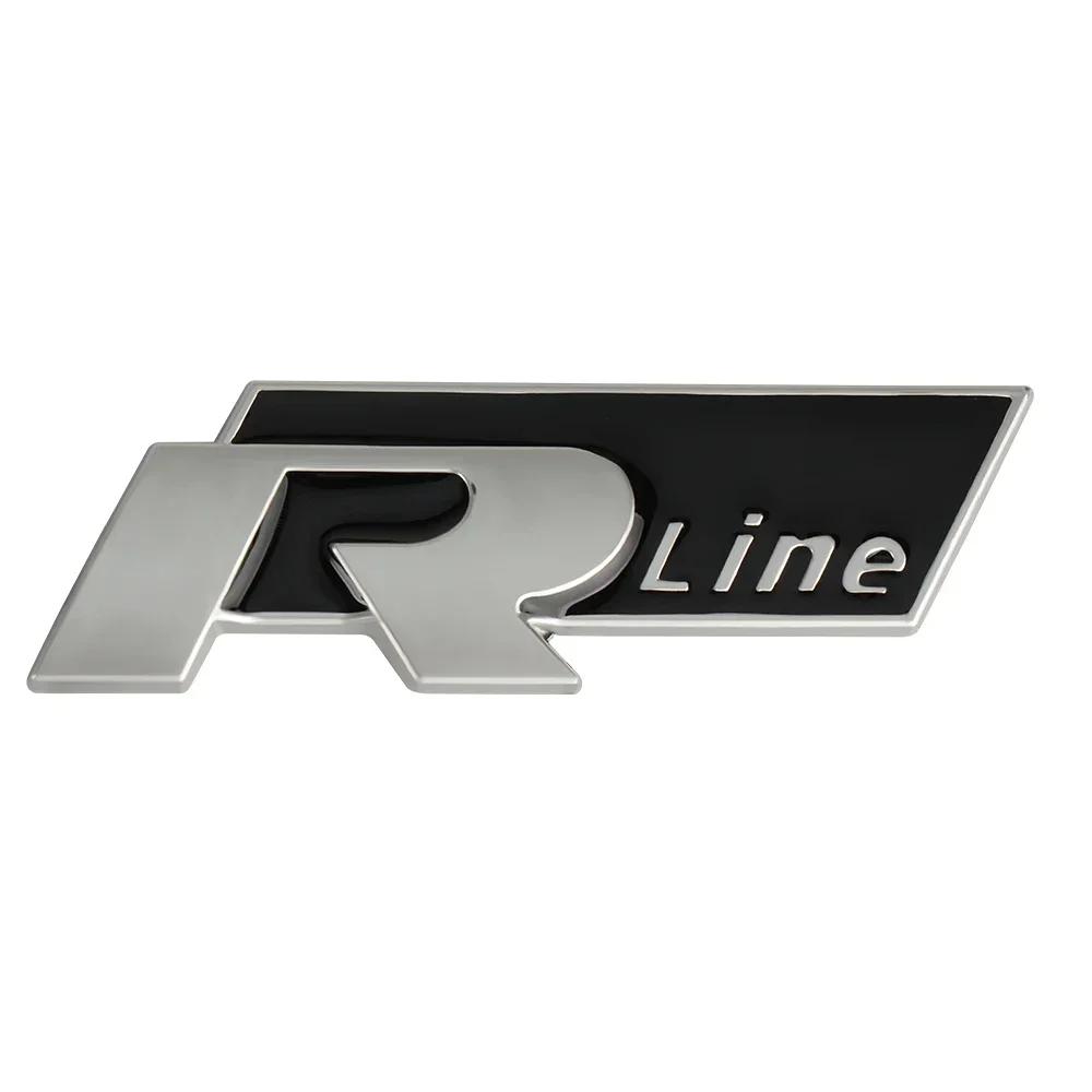 

VW GTI GOLF 2026 Hot For VW VOLKSWAGEN 3D Metal Car Rline R Badge Tail Trunk Body Emblem Decor Sticker For Volkswagen VW Polo Pa