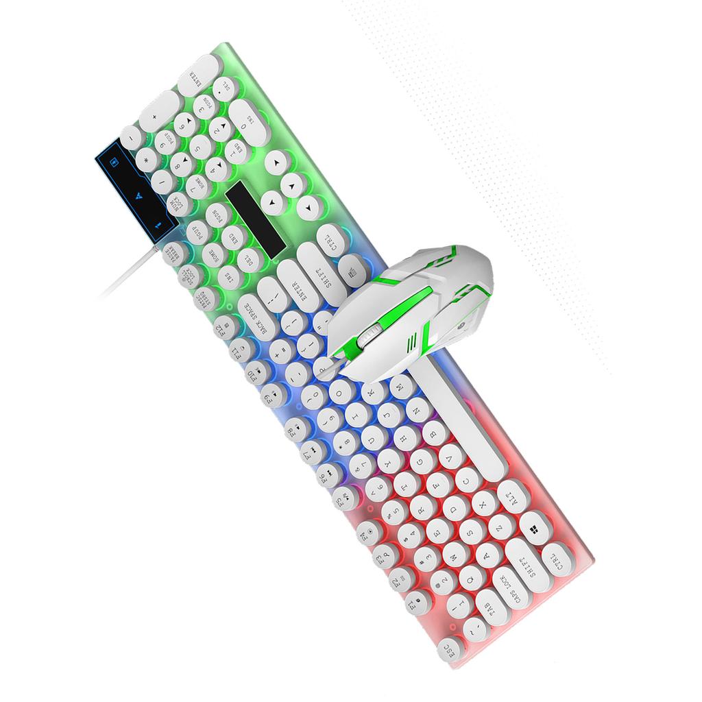 Colorful LED Backlit Keyboard and Mouse Combo Gaming Wired Keyboard USB Keyboards with Gaming Mouse