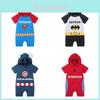 Superhero Baby Jumpsuit Short Sleeve Cartoon Bodysuit For Toddler
