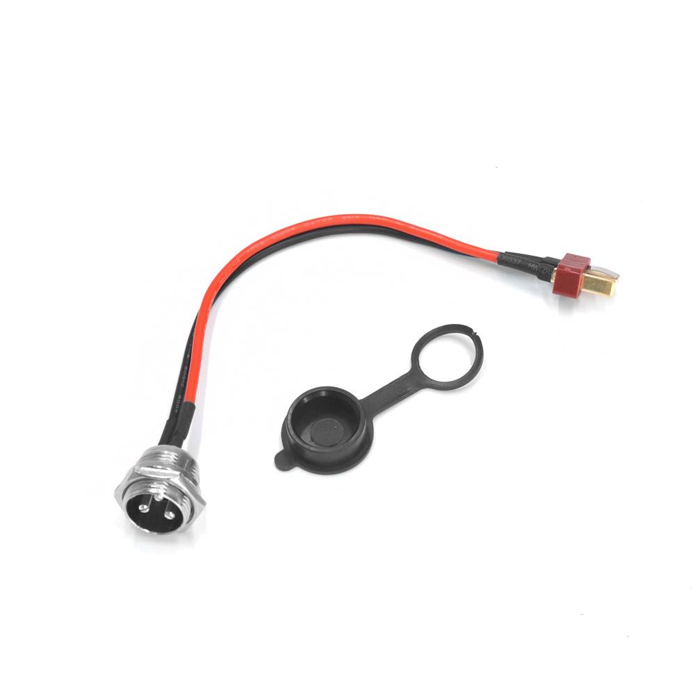 Electric Scooter Parts Power Charger T-head Charging Port 3 Pin Plug For KUGOO M4 PRO Skateboard Kick Scooter Replacement Charge