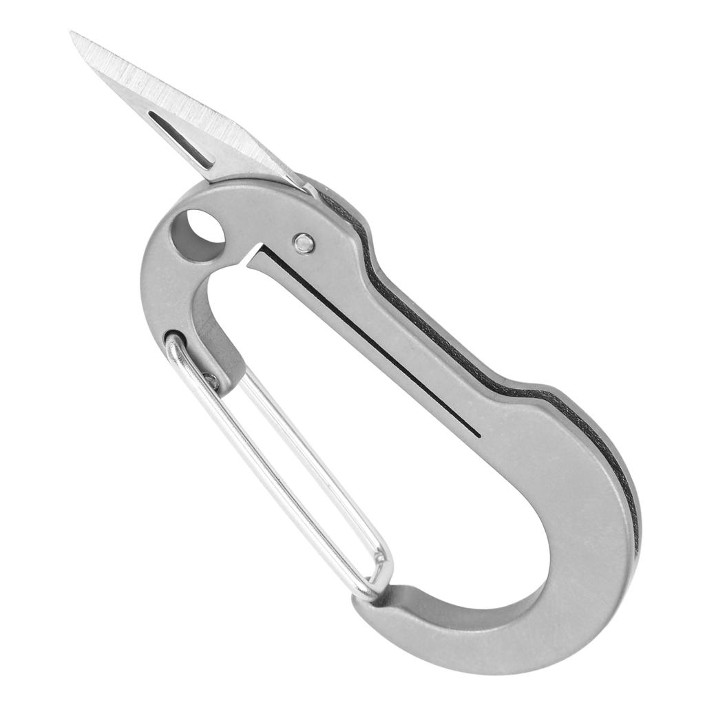 Liten nyckelring Karbinhake Kniv Titanlegering EDC Multiverktyg Nyckelring Flasköppnare