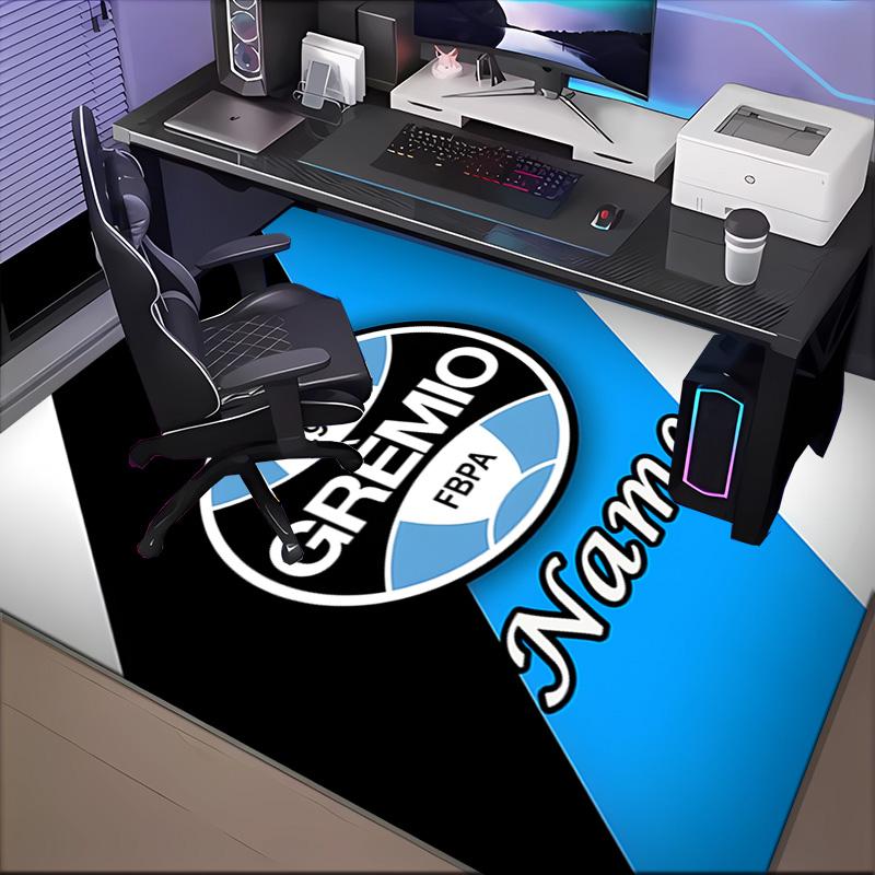 Custom Name Gremio Soccer Crest Design Rug Game Carpet, Floor Mat for Bedroom Living Room Entryway Rug, Home Decor Idea Gift for Christmas birthday