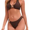 New Solid Color Starfish High Waist Sexy Bikini Split Swimsuit Swimsuit