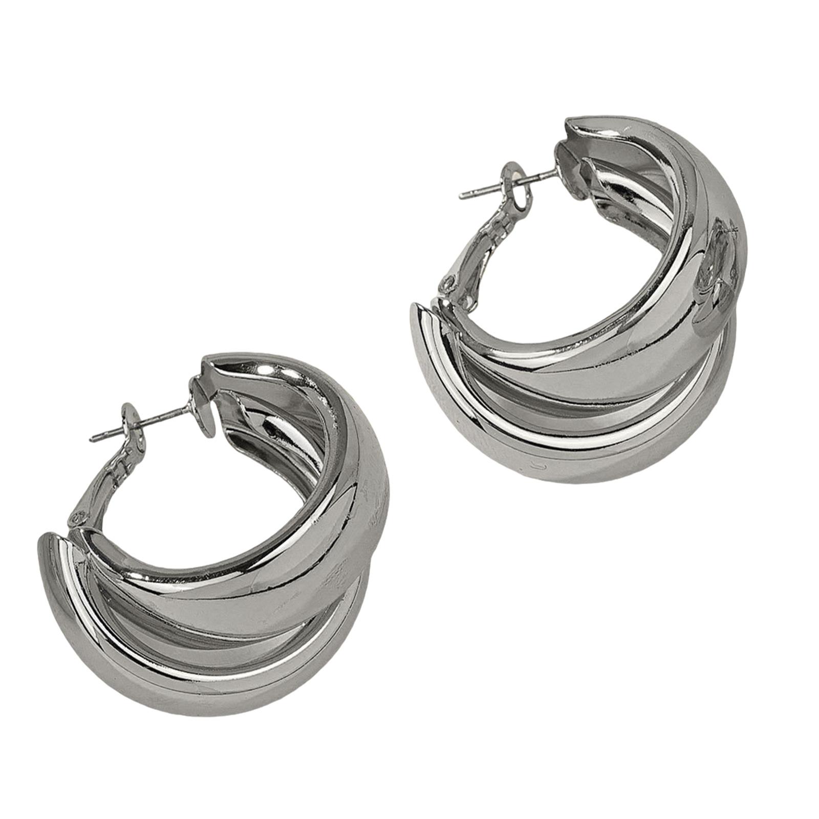 

Винтажные серьги Преувеличенные серьги Серьги-кольца Серьги-подвески Широкие двойные кольца Украшения для женщин и девушек разноцветный