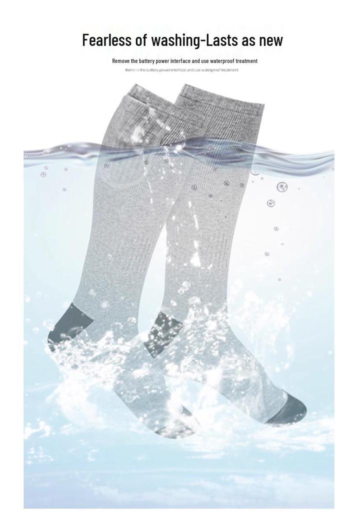 Smart Heated Winter Socks with USB Charging, Three-Speed Temperature Control for Men and Women - Ideal for Skiing and Warmth