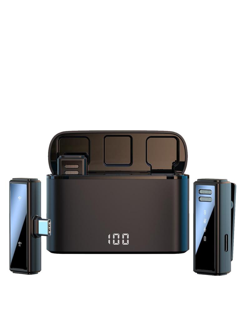 J88 Professional Wireless Lavalier Microphone With Charging Box Portable Noise Reduction Audio Recording For iPhone Android PC