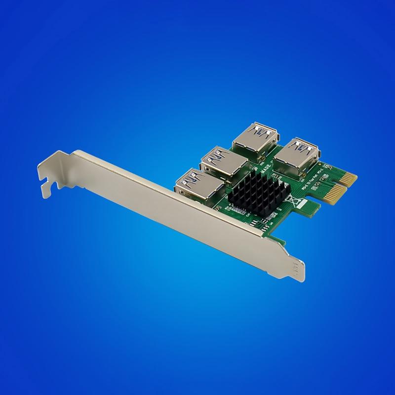 4 Port USB 3.0 PCI for Press Adapter Card 4xUSB PCI-E Pansion Split Converter PCIE USB3.0 HUB  4x PCIE Tender