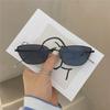 Retro Metal Cat Eye Purple Sunglasses Y2K UV Resistant Sun Glasses Women Fashionable Oval Sunglasses Sweet Cool Travel Shades