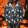 Women's Halloween Print Pullover Hoodie Long Sleeve with