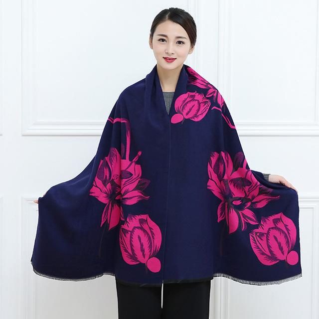 New Arrival Women'S Scarl Thickening Warm Pashmina Cashmere Scarf Female Autumn Winter Soft Scarf Shawl Multipurpose Blanket