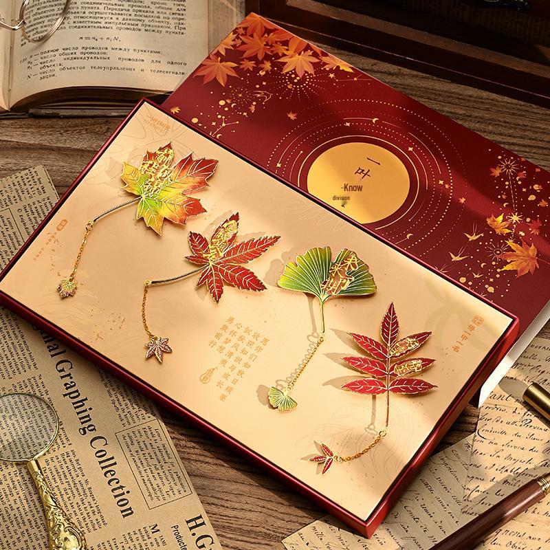 Exquisites Retro Ginkgoblatt Metalllesezeichen - Das perfekte kulturelle Geschenk für Studenten