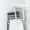 5 In 1 Multifunction Pant Rack Towel Shelves Closet Organizer Stainless Steel Wardrobe Adjustable Magic Trouser Hangers