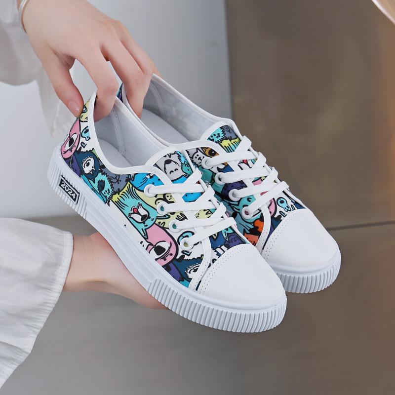 New canvas shoes women's breathable fashion versatile comfortable single shoes board shoes casual sports shoes women