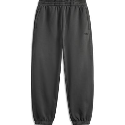 Sports Lifestyle Series Anti-Static Warm Comfortable Fleece Casual Pants Men Bottoms Graphite-Grey AKLU917-7