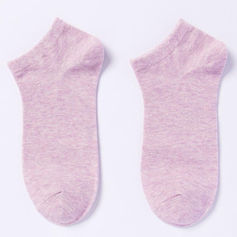 Pure Cotton Socks - Summer Cotton Candy-colored Short Socks - Children's Antibacterial Pure Color Women's Boat Socks