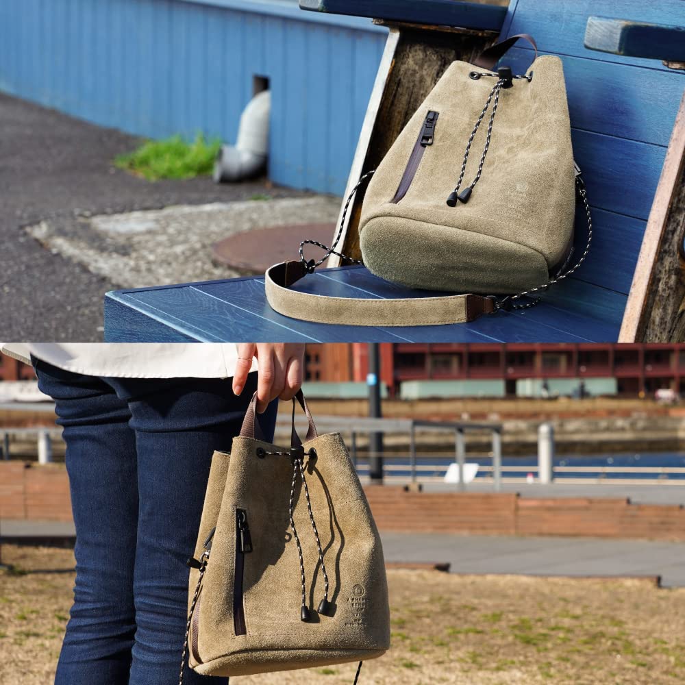 [35 N KAMAKURA TENMAKU] Kamakura Tenmaku X AS2OV KAMAKURA TENMAKU ASSOB WATER PROOF SUEDE DRAWSTRING BAGDrawstring Bag
