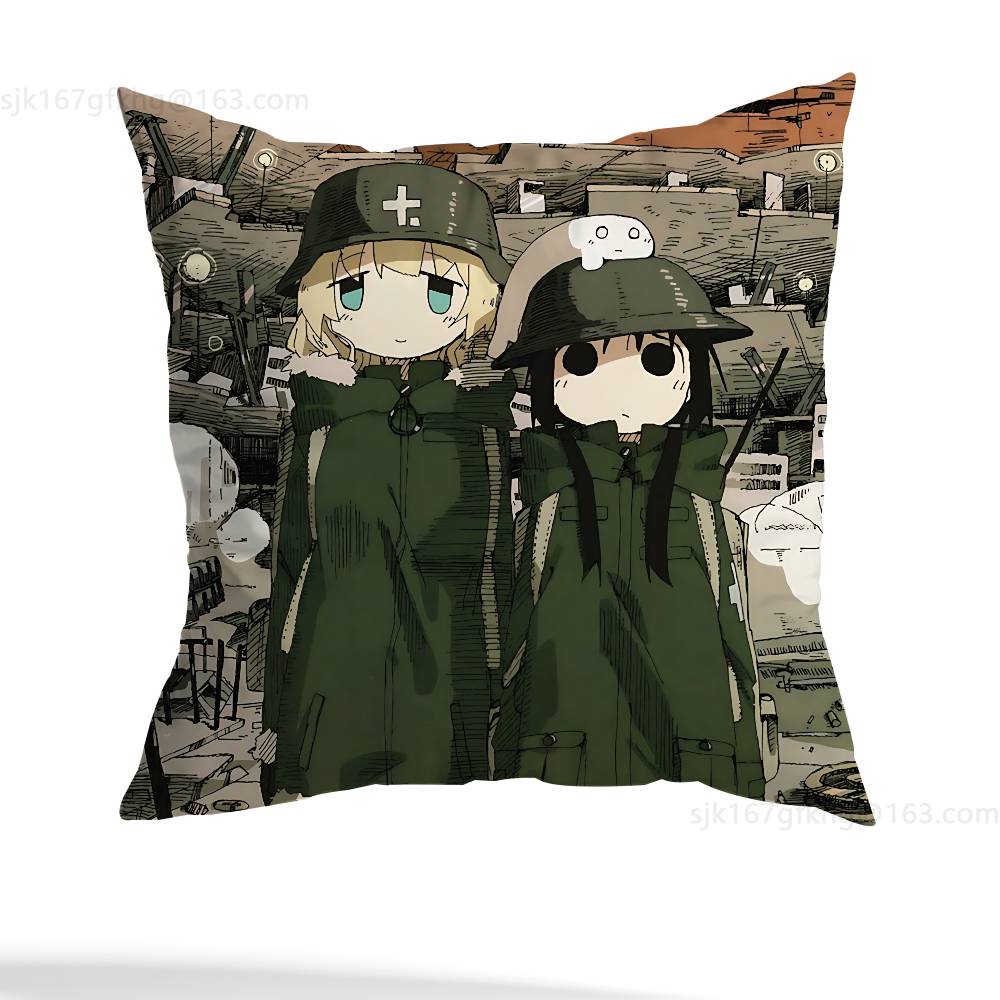 Girls L-Last Tour Pillow Case Anti-dustmite Pillowcase Invisible Zipper Silky Short Plush Sofa Cushion Cover