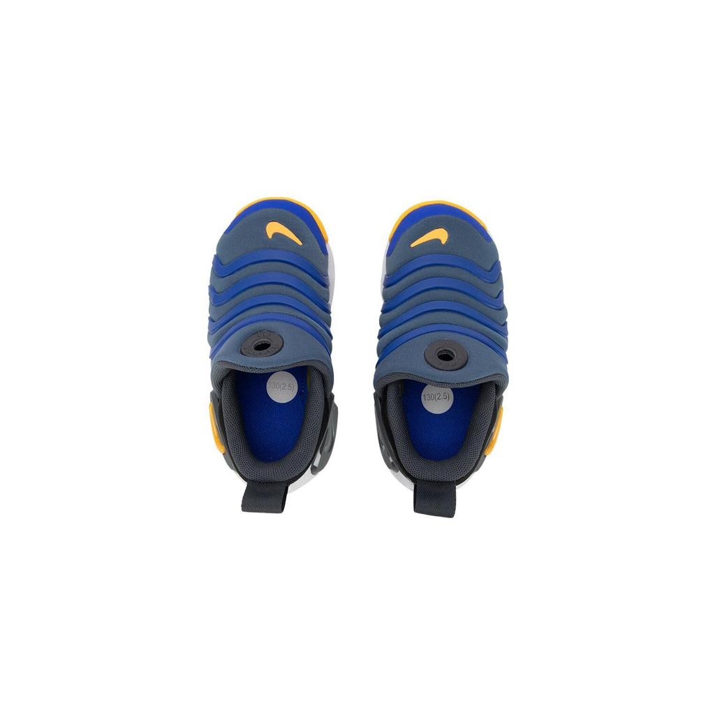 Nike Dynamo GO BT Caterpillar Slip Resistant Cushioning Abrasion Resistant Low top Toddler Shoes Blue Gray DH3438-404