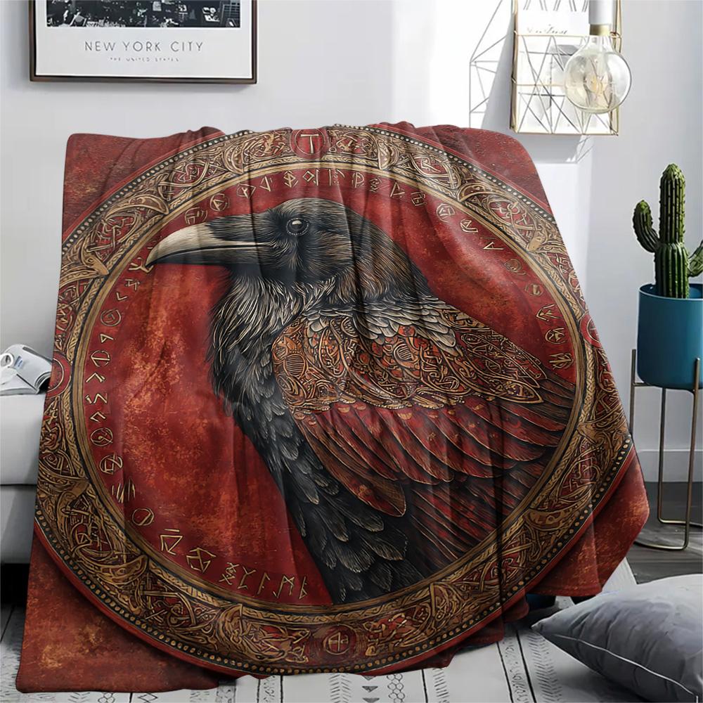 Eagle Print Flannel Blanket, High Quality Comfortable for All Seasons, Home Decor, Warmth and Comfort, Perfect for Christmas Gifts