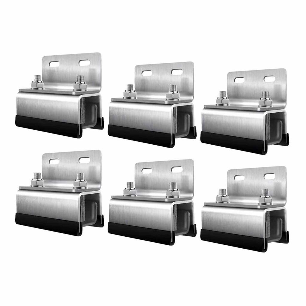 4/6PCS Van Roof Rack Mount Kit Stainless Steel RVs Photovoltaic Brackets Roof Racks Camping Steel Stability Box Brackets Box