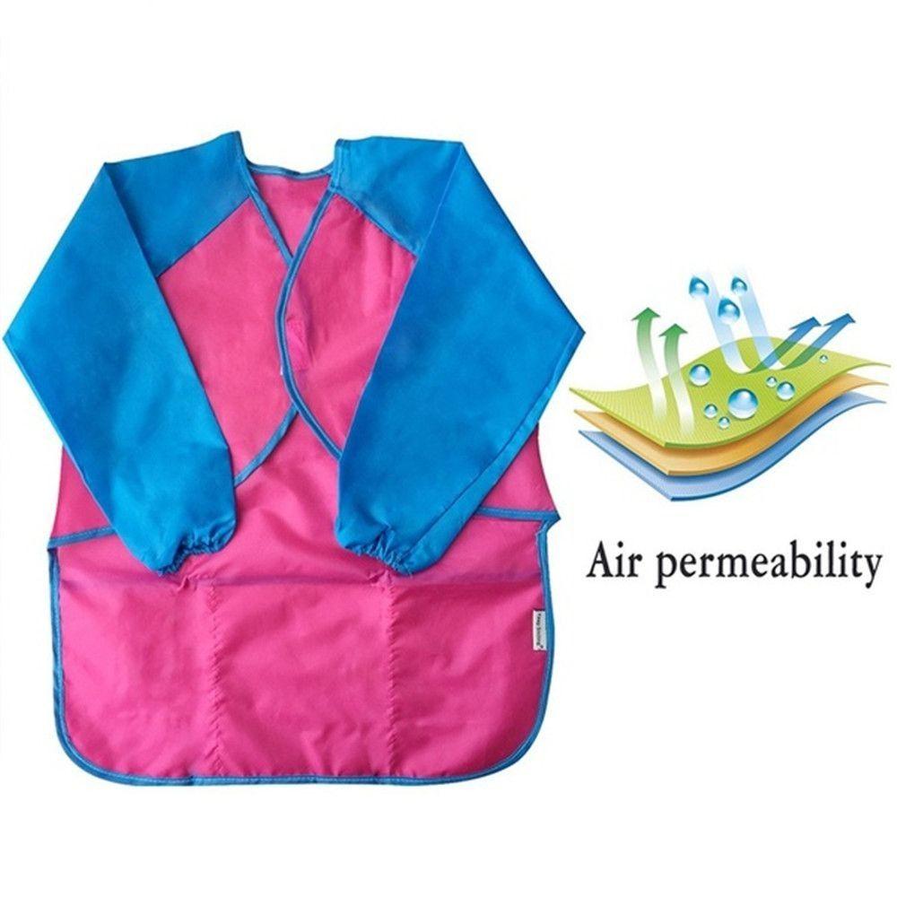 Nylon Kids Painting Apron Long Sleeves Kids Waterproof Apron Reusable DIY Painting Aprons  Home