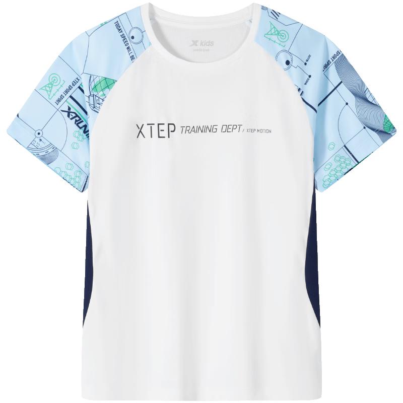 Xtep Boy's Color-Block Short Sleeve Knit T-shirt