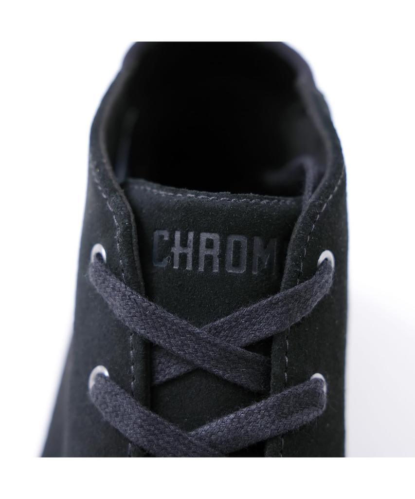 Chrome A27 CHUKKA Sneakers (Current Model) and PANARACER Men's Black Suede Boots, Size 26.5cm (Size 11.5 Inches).