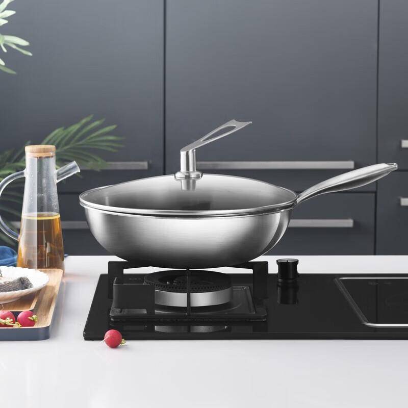 Debolai 32cm Nano Stainless Steel Non-stick Wok DBL-056