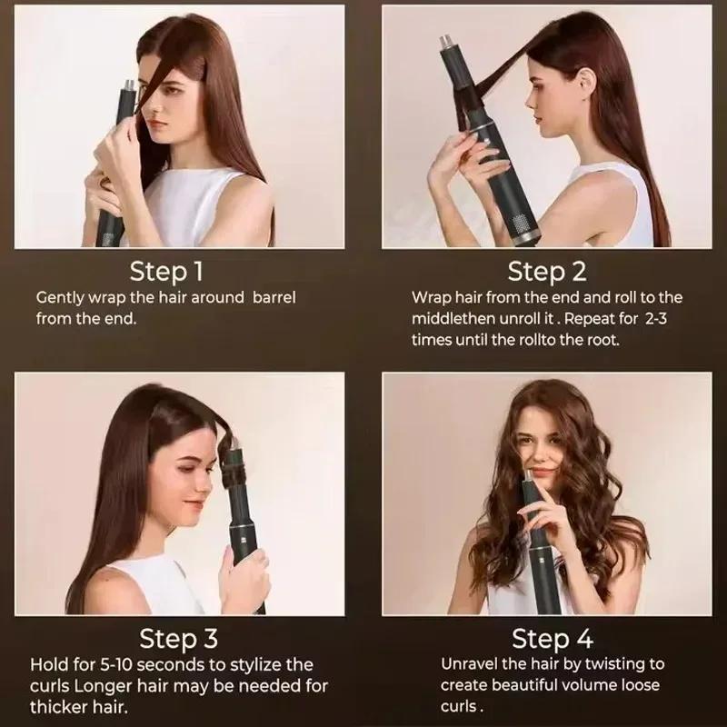 Professional Blow Dryer Multi Functional Hair Styler Curlers 5 in 1 Hair Brushless Motor Fast Drying Styling Tools Negative Ions
