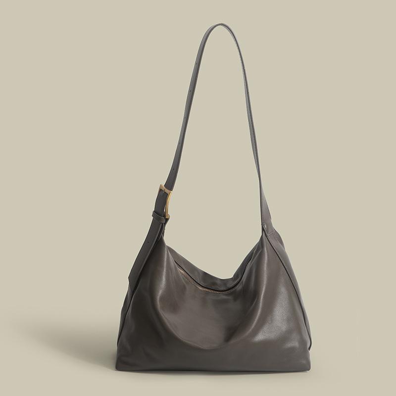 Simple and Large-capacity Solid-color Underarm Tote Bag for Women, Casual Single-shoulder Crossbody Bag