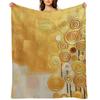 Gustav Klimt Gold Flowers Throw Blanket Heavy Softest Quilt Travel Blankets