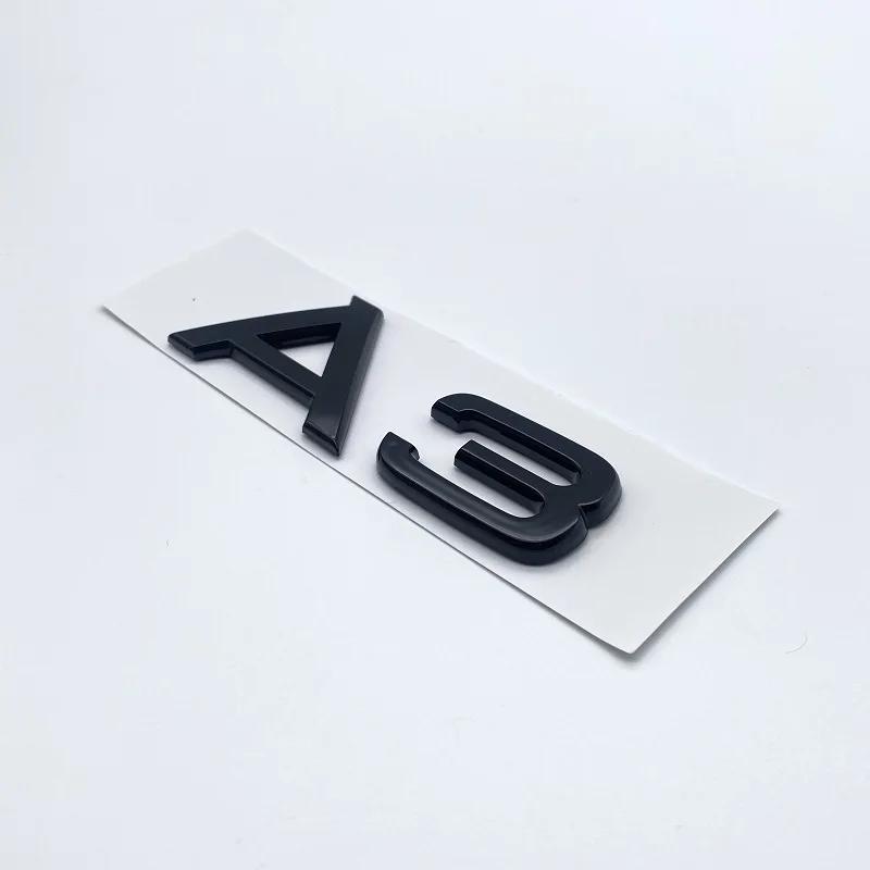 2026 3D Chrome Glossy Black ABS TDI TFSI Car Rear Emblem Sticker for Audi A1 A3 A4 A5 A6 A6L A7 A8 S3 S6 Q3 Q5 Q7 TT S RS